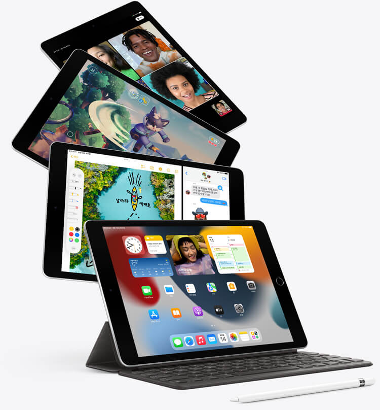 ipad와 Smart Keyboard 및 Apple Pencil